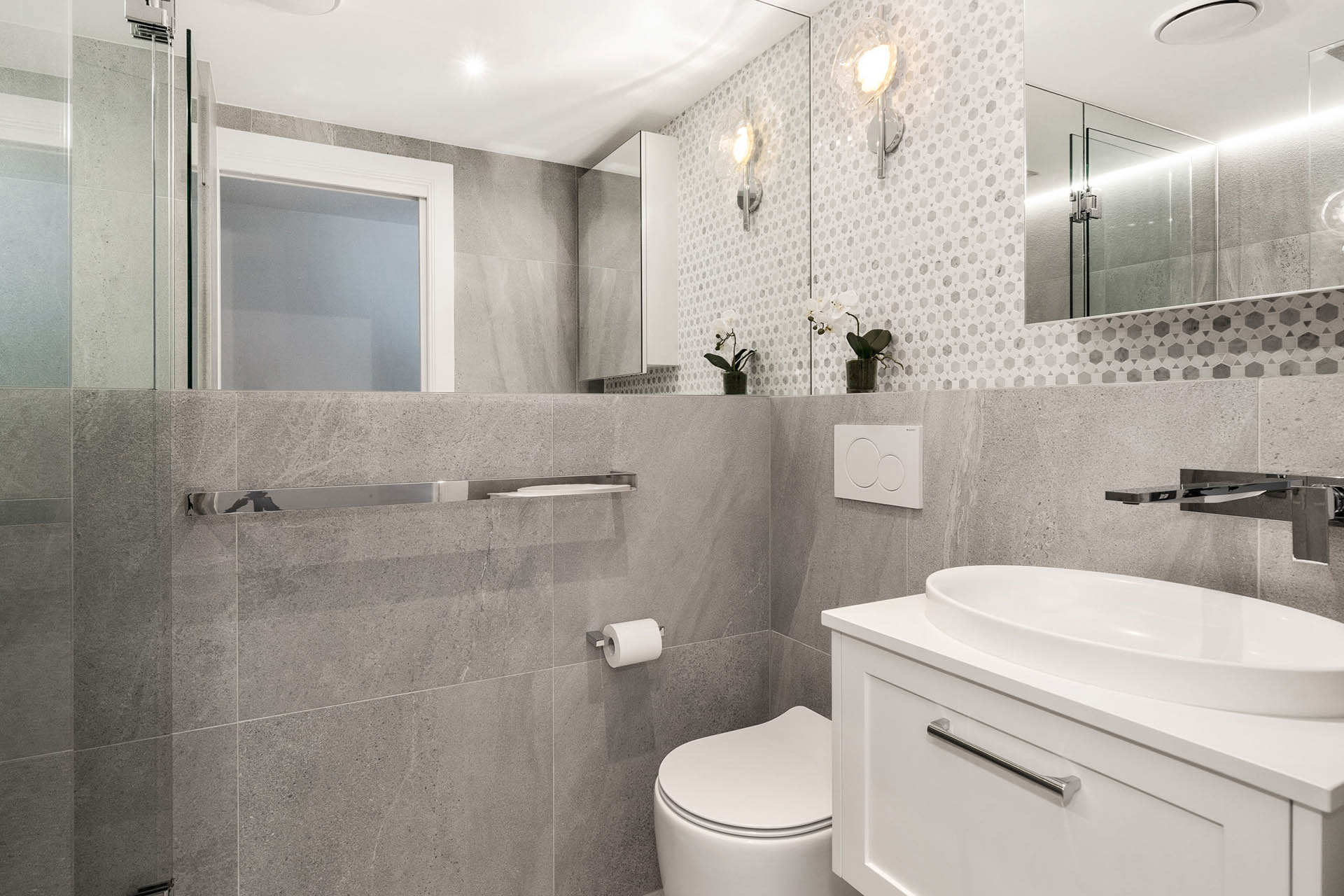 Brisbane Apartment Makeover Stylish Bathroom